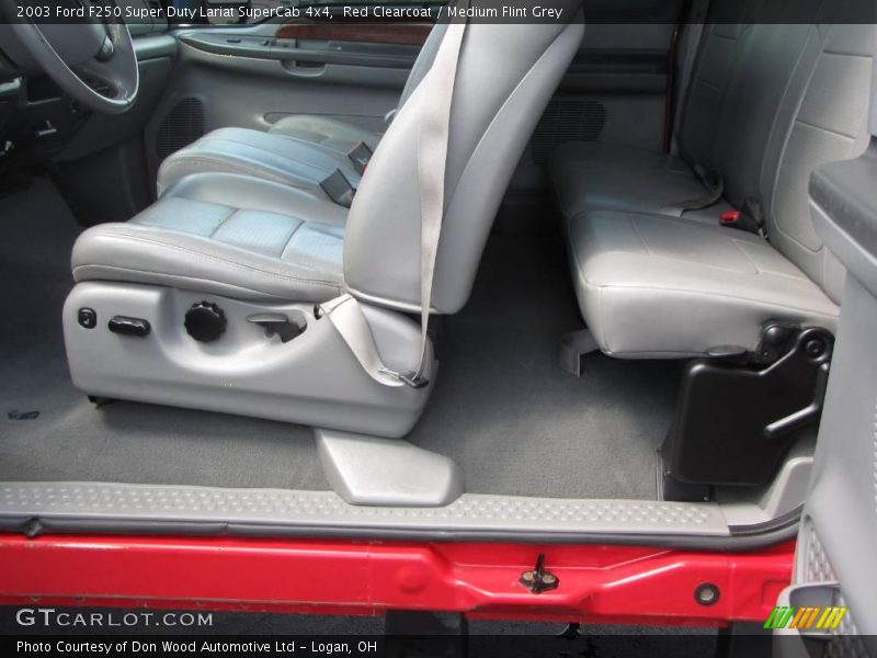 Red Clearcoat / Medium Flint Grey 2003 Ford F250 Super Duty Lariat SuperCab 4x4