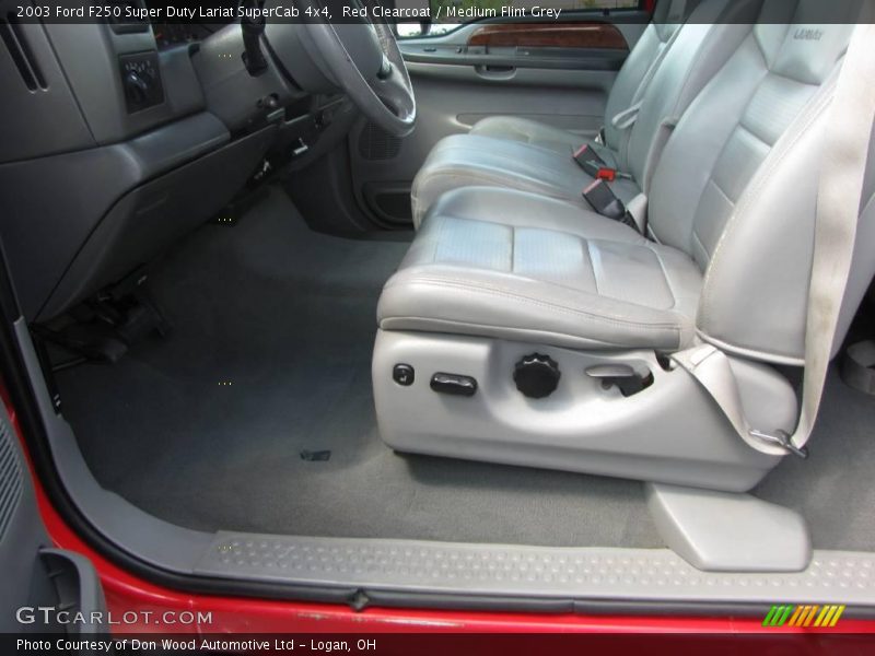 Red Clearcoat / Medium Flint Grey 2003 Ford F250 Super Duty Lariat SuperCab 4x4