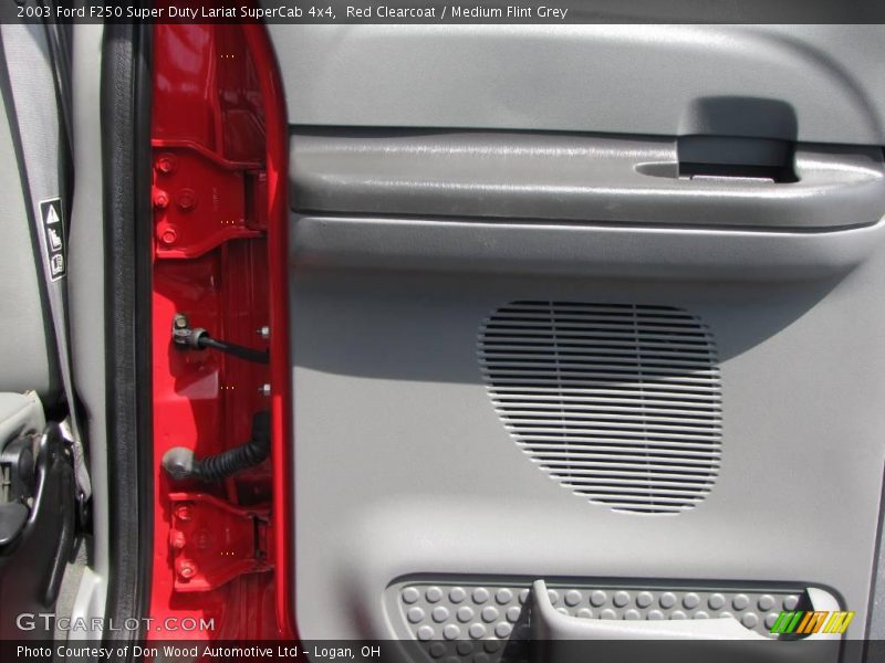 Red Clearcoat / Medium Flint Grey 2003 Ford F250 Super Duty Lariat SuperCab 4x4