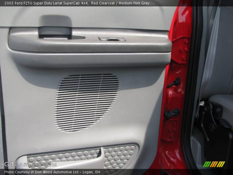 Red Clearcoat / Medium Flint Grey 2003 Ford F250 Super Duty Lariat SuperCab 4x4