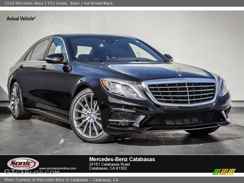 Black / Nut Brown/Black 2016 Mercedes-Benz S 550 Sedan