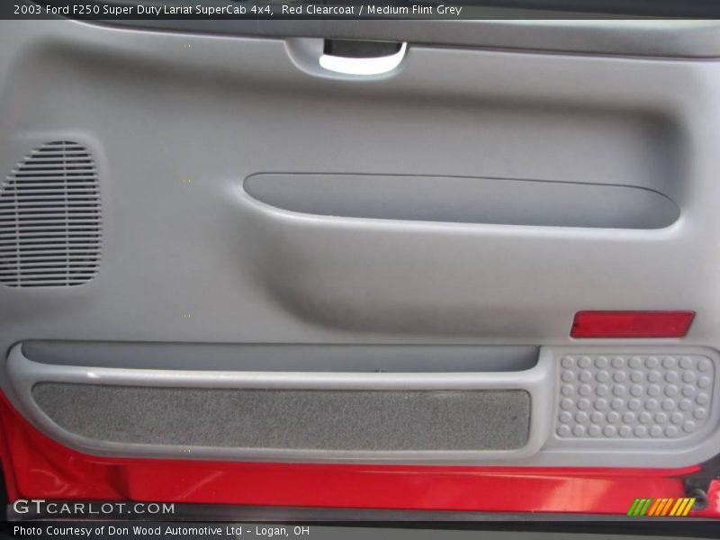 Red Clearcoat / Medium Flint Grey 2003 Ford F250 Super Duty Lariat SuperCab 4x4