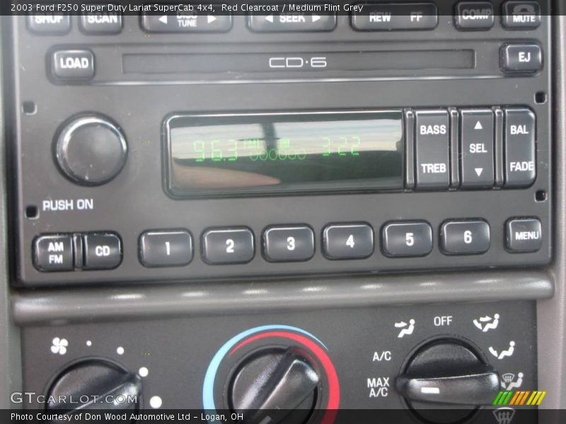 Red Clearcoat / Medium Flint Grey 2003 Ford F250 Super Duty Lariat SuperCab 4x4