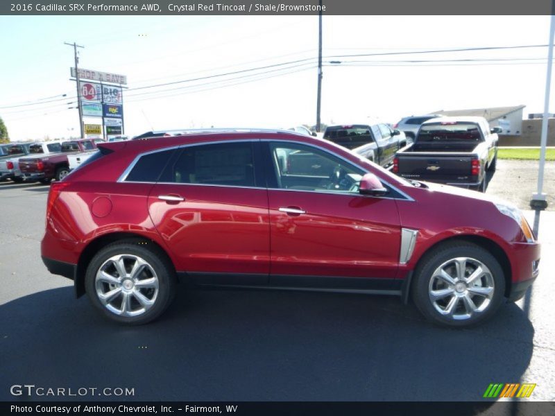 Crystal Red Tincoat / Shale/Brownstone 2016 Cadillac SRX Performance AWD