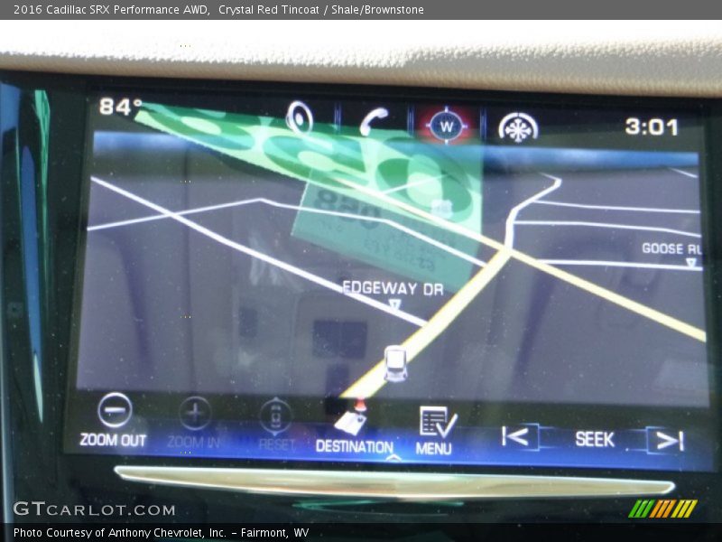 Crystal Red Tincoat / Shale/Brownstone 2016 Cadillac SRX Performance AWD