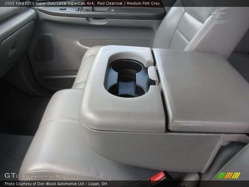 Red Clearcoat / Medium Flint Grey 2003 Ford F250 Super Duty Lariat SuperCab 4x4