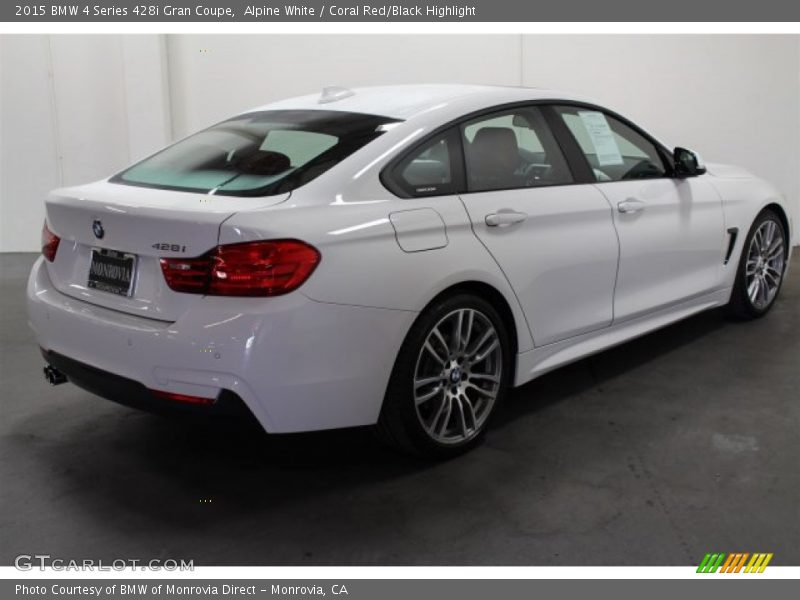 Alpine White / Coral Red/Black Highlight 2015 BMW 4 Series 428i Gran Coupe