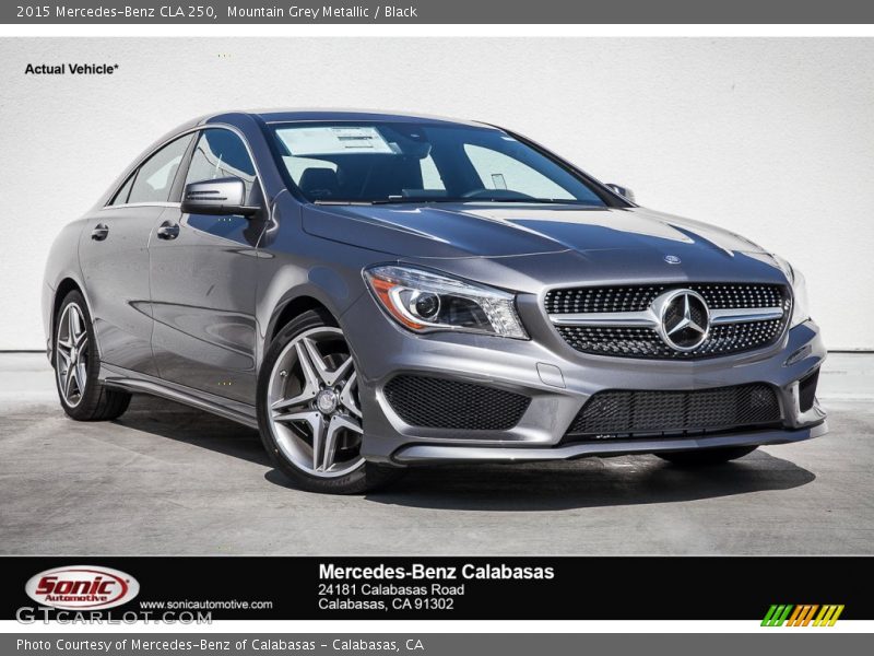 Mountain Grey Metallic / Black 2015 Mercedes-Benz CLA 250