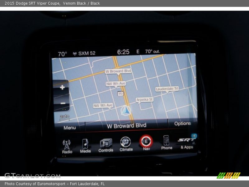 Navigation of 2015 SRT Viper Coupe