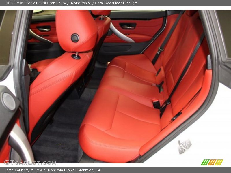 Alpine White / Coral Red/Black Highlight 2015 BMW 4 Series 428i Gran Coupe