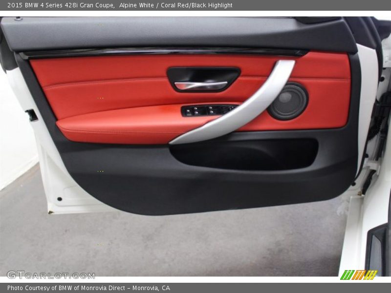 Alpine White / Coral Red/Black Highlight 2015 BMW 4 Series 428i Gran Coupe