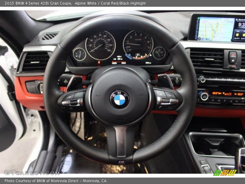 Alpine White / Coral Red/Black Highlight 2015 BMW 4 Series 428i Gran Coupe