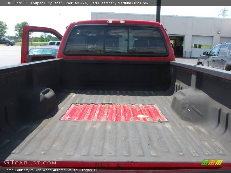Red Clearcoat / Medium Flint Grey 2003 Ford F250 Super Duty Lariat SuperCab 4x4