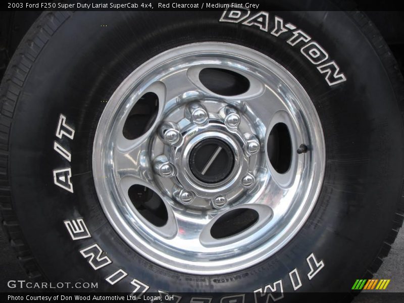 Red Clearcoat / Medium Flint Grey 2003 Ford F250 Super Duty Lariat SuperCab 4x4