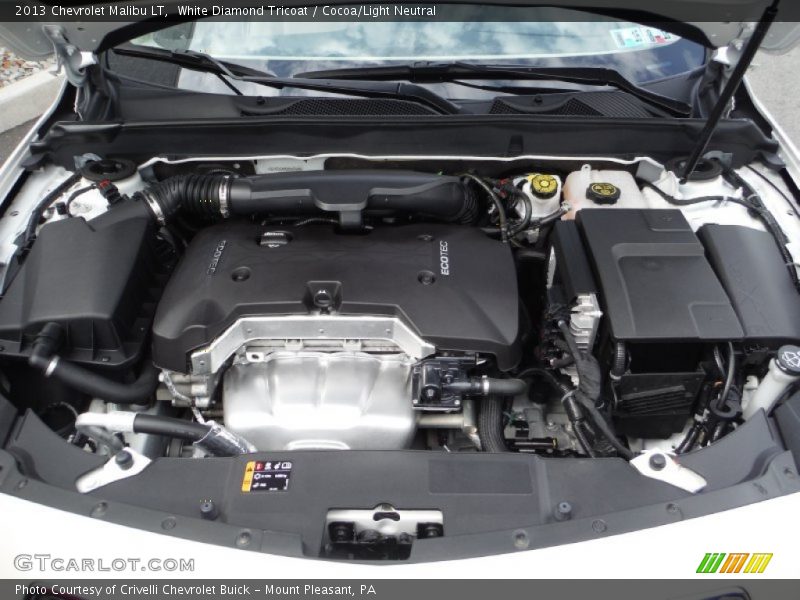 White Diamond Tricoat / Cocoa/Light Neutral 2013 Chevrolet Malibu LT