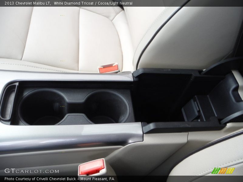 White Diamond Tricoat / Cocoa/Light Neutral 2013 Chevrolet Malibu LT