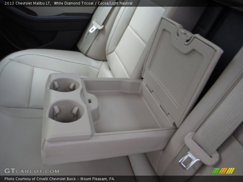 White Diamond Tricoat / Cocoa/Light Neutral 2013 Chevrolet Malibu LT