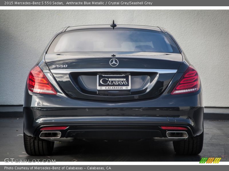 Anthracite Blue Metallic / Crystal Grey/Seashell Grey 2015 Mercedes-Benz S 550 Sedan