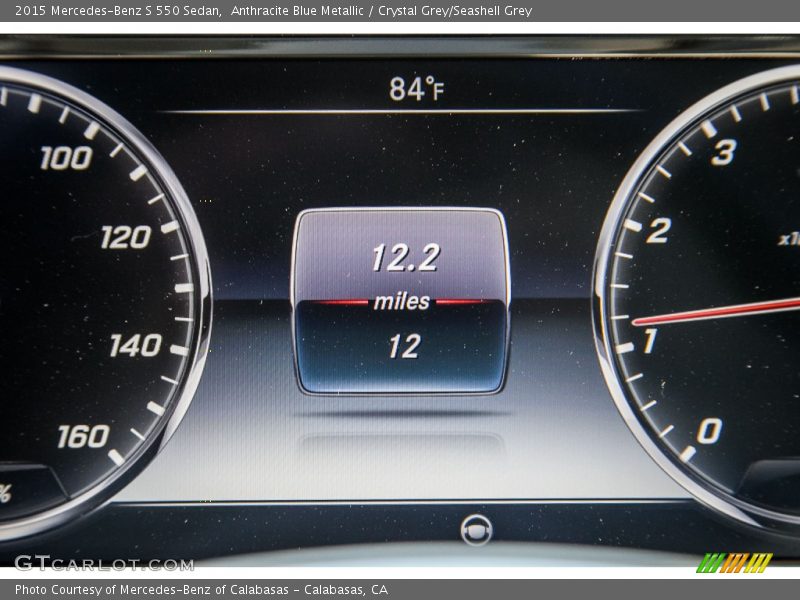 Anthracite Blue Metallic / Crystal Grey/Seashell Grey 2015 Mercedes-Benz S 550 Sedan