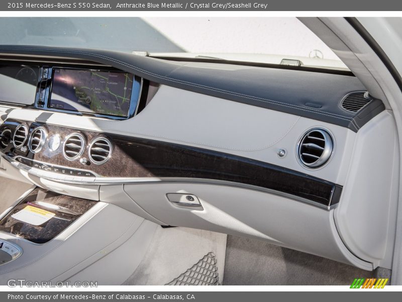 Anthracite Blue Metallic / Crystal Grey/Seashell Grey 2015 Mercedes-Benz S 550 Sedan