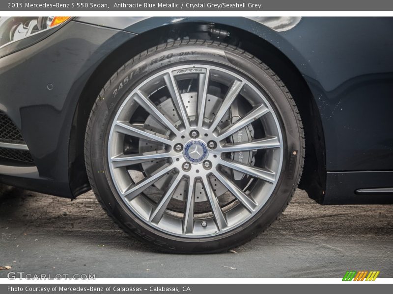 Anthracite Blue Metallic / Crystal Grey/Seashell Grey 2015 Mercedes-Benz S 550 Sedan
