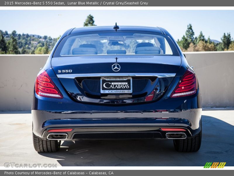 Lunar Blue Metallic / Crystal Grey/Seashell Grey 2015 Mercedes-Benz S 550 Sedan