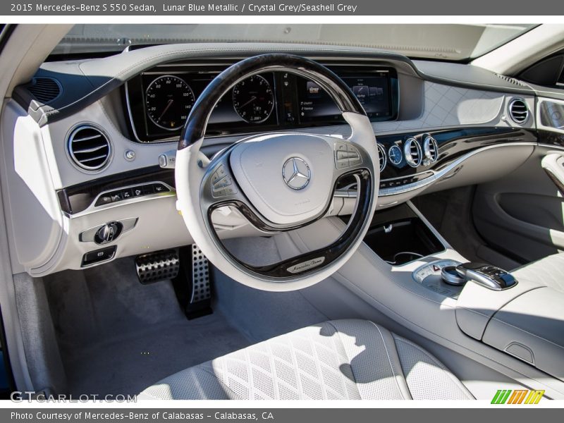 Lunar Blue Metallic / Crystal Grey/Seashell Grey 2015 Mercedes-Benz S 550 Sedan