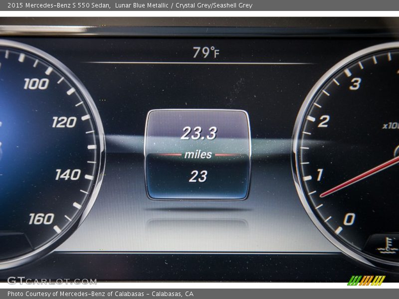 Lunar Blue Metallic / Crystal Grey/Seashell Grey 2015 Mercedes-Benz S 550 Sedan
