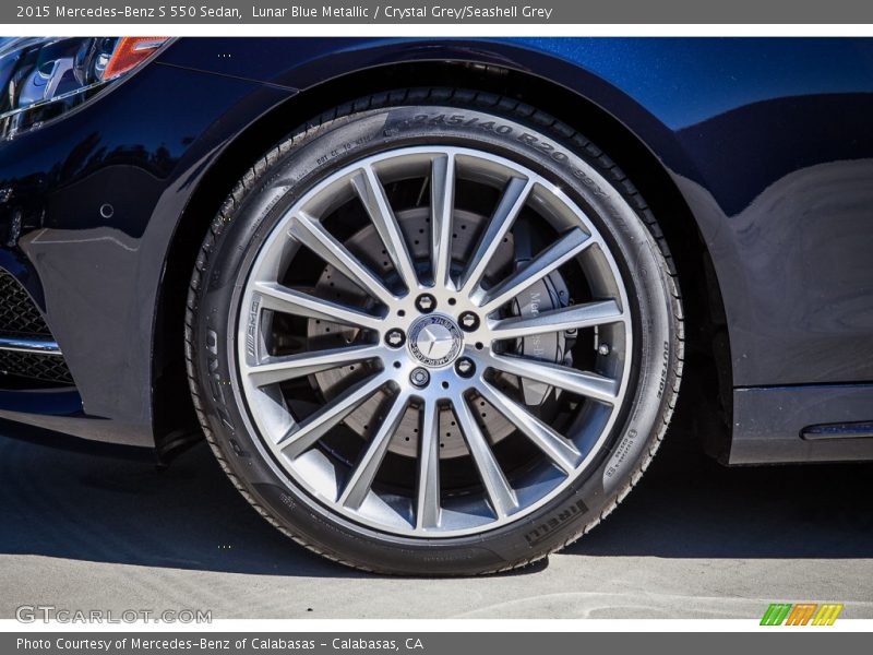 Lunar Blue Metallic / Crystal Grey/Seashell Grey 2015 Mercedes-Benz S 550 Sedan