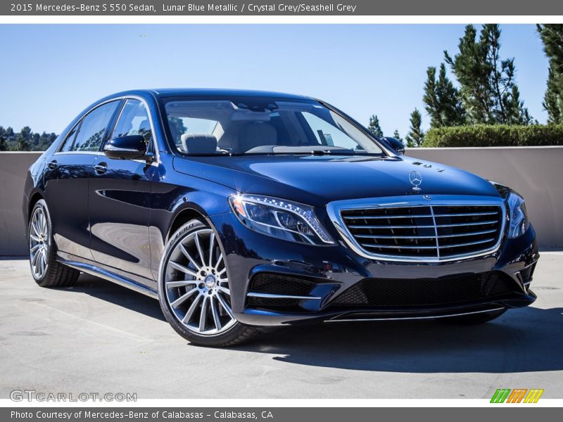 Lunar Blue Metallic / Crystal Grey/Seashell Grey 2015 Mercedes-Benz S 550 Sedan