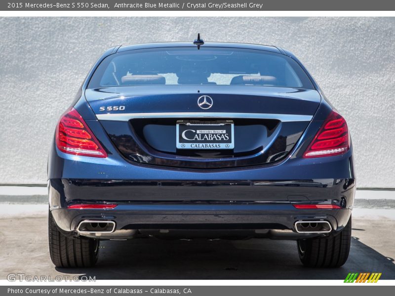 Anthracite Blue Metallic / Crystal Grey/Seashell Grey 2015 Mercedes-Benz S 550 Sedan