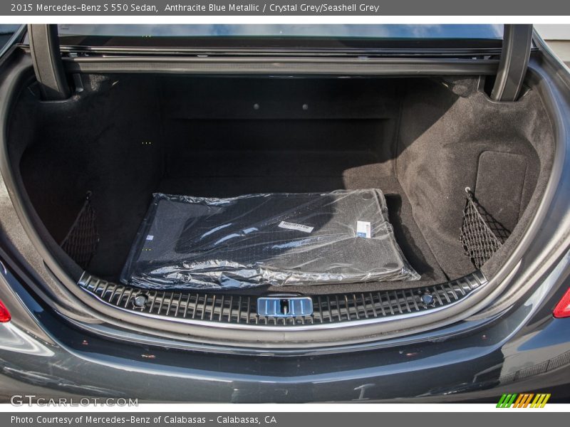 Anthracite Blue Metallic / Crystal Grey/Seashell Grey 2015 Mercedes-Benz S 550 Sedan