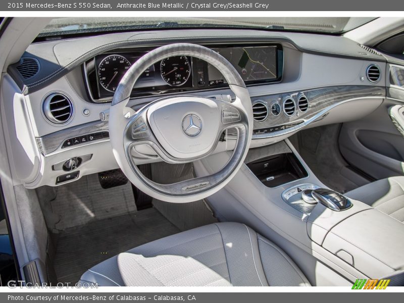 Anthracite Blue Metallic / Crystal Grey/Seashell Grey 2015 Mercedes-Benz S 550 Sedan