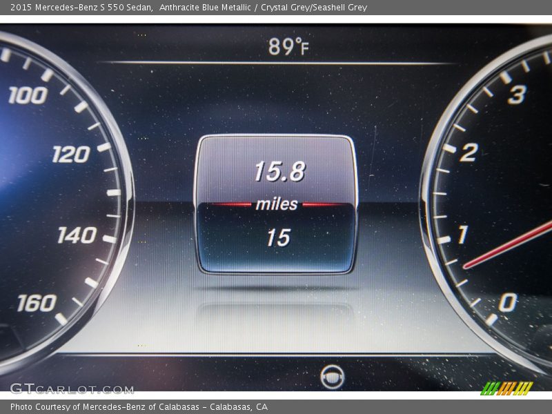 Anthracite Blue Metallic / Crystal Grey/Seashell Grey 2015 Mercedes-Benz S 550 Sedan
