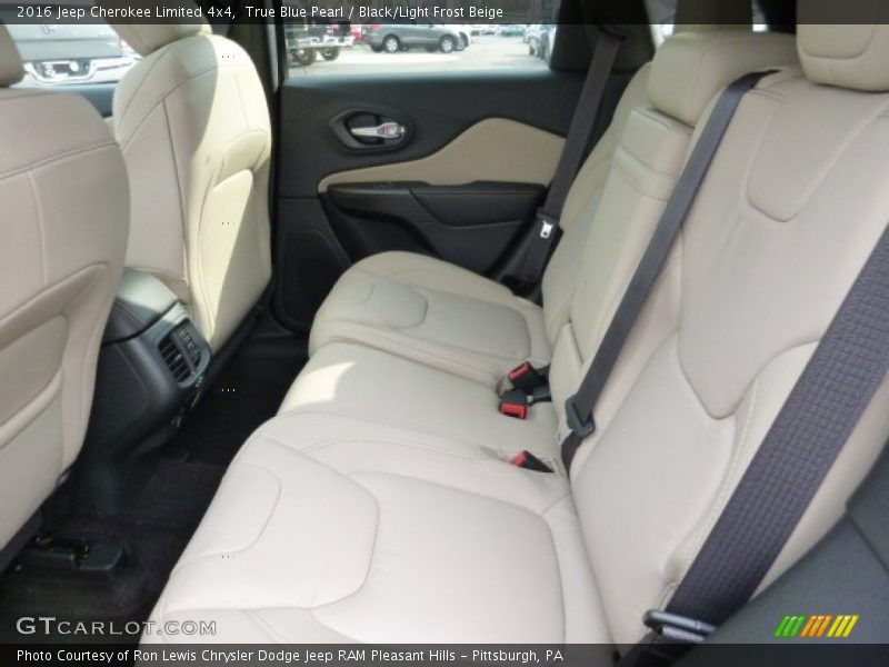 True Blue Pearl / Black/Light Frost Beige 2016 Jeep Cherokee Limited 4x4
