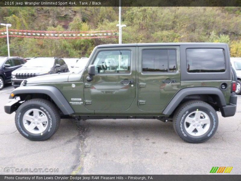 Tank / Black 2016 Jeep Wrangler Unlimited Sport 4x4