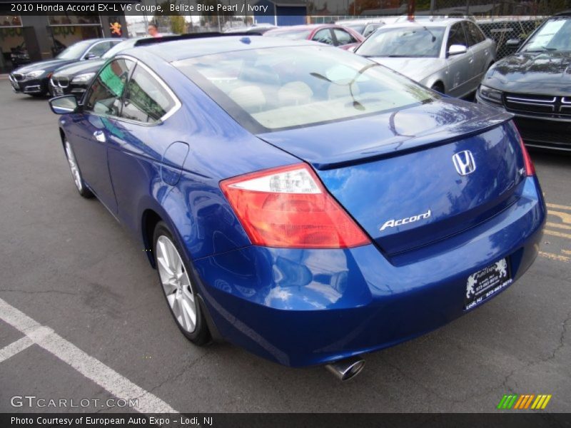 Belize Blue Pearl / Ivory 2010 Honda Accord EX-L V6 Coupe