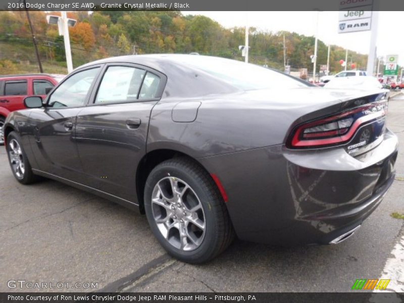 Granite Crystal Metallic / Black 2016 Dodge Charger SE AWD