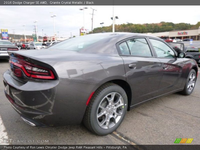 Granite Crystal Metallic / Black 2016 Dodge Charger SE AWD