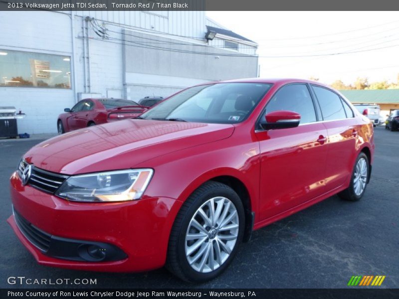 Tornado Red / Titan Black 2013 Volkswagen Jetta TDI Sedan