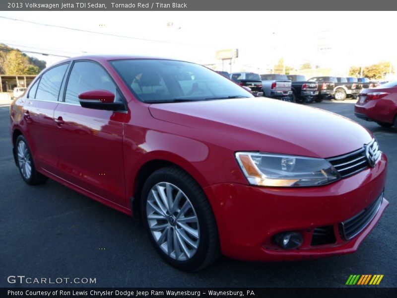 Tornado Red / Titan Black 2013 Volkswagen Jetta TDI Sedan
