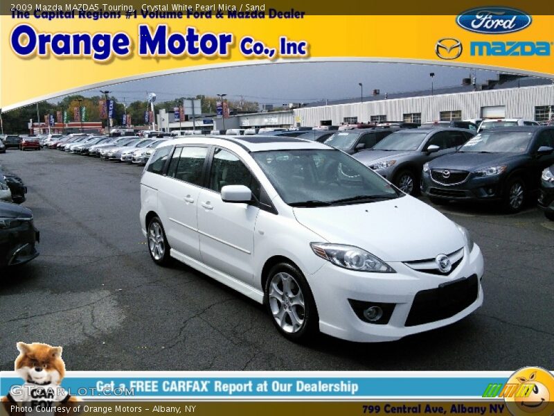 Crystal White Pearl Mica / Sand 2009 Mazda MAZDA5 Touring