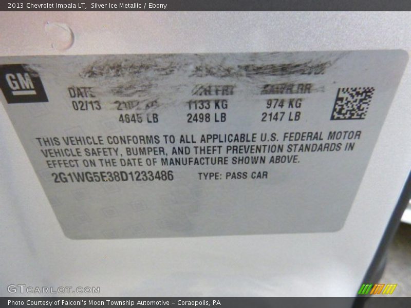 Silver Ice Metallic / Ebony 2013 Chevrolet Impala LT