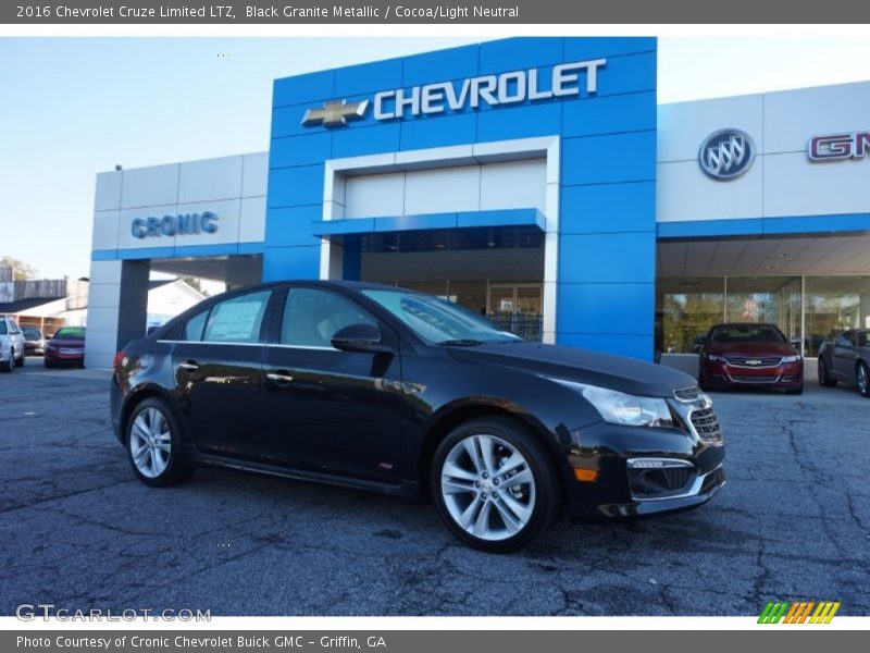 Black Granite Metallic / Cocoa/Light Neutral 2016 Chevrolet Cruze Limited LTZ