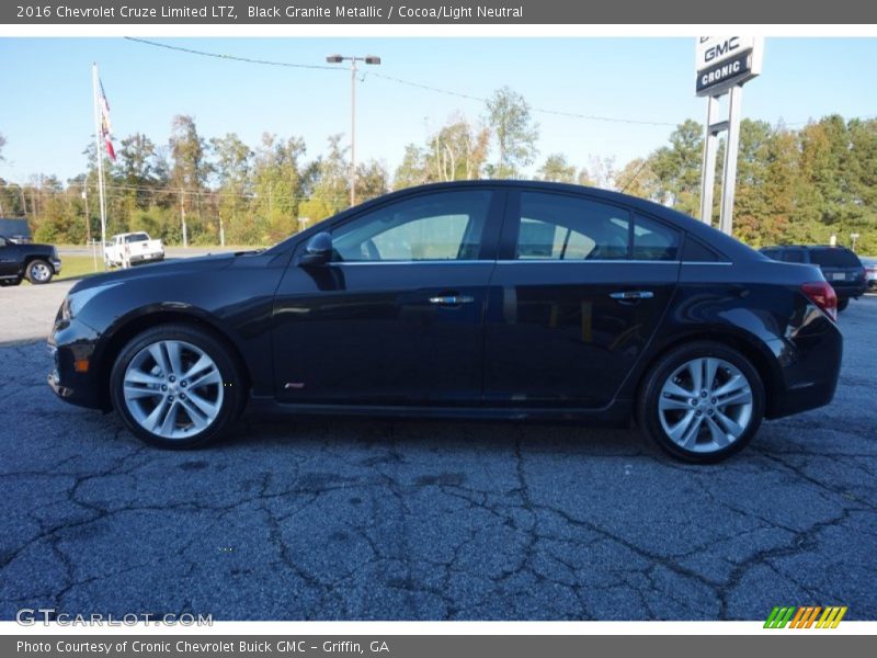 Black Granite Metallic / Cocoa/Light Neutral 2016 Chevrolet Cruze Limited LTZ