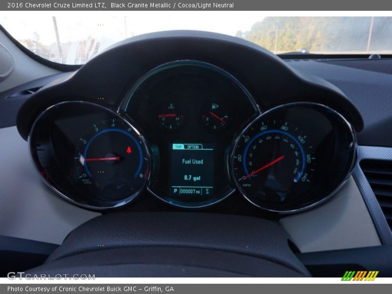 Black Granite Metallic / Cocoa/Light Neutral 2016 Chevrolet Cruze Limited LTZ