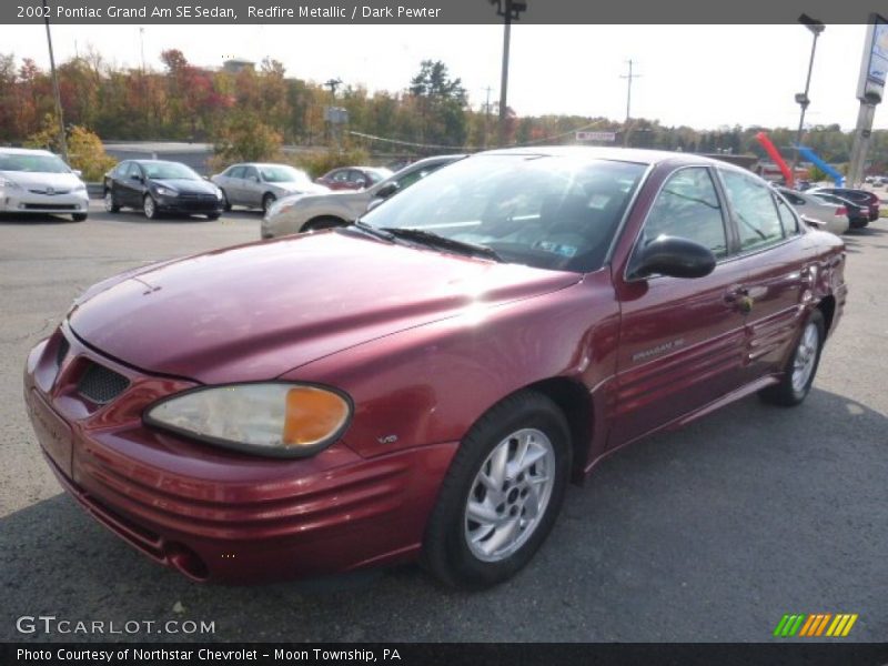 Redfire Metallic / Dark Pewter 2002 Pontiac Grand Am SE Sedan