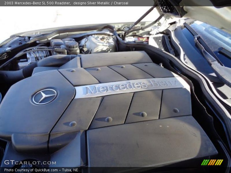designo Silver Metallic / Charcoal 2003 Mercedes-Benz SL 500 Roadster