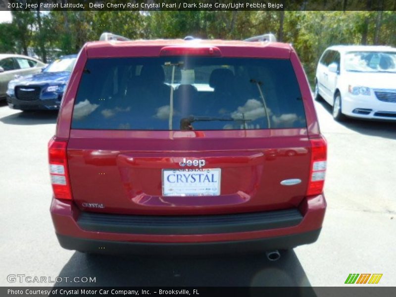 Deep Cherry Red Crystal Pearl / Dark Slate Gray/Light Pebble Beige 2012 Jeep Patriot Latitude