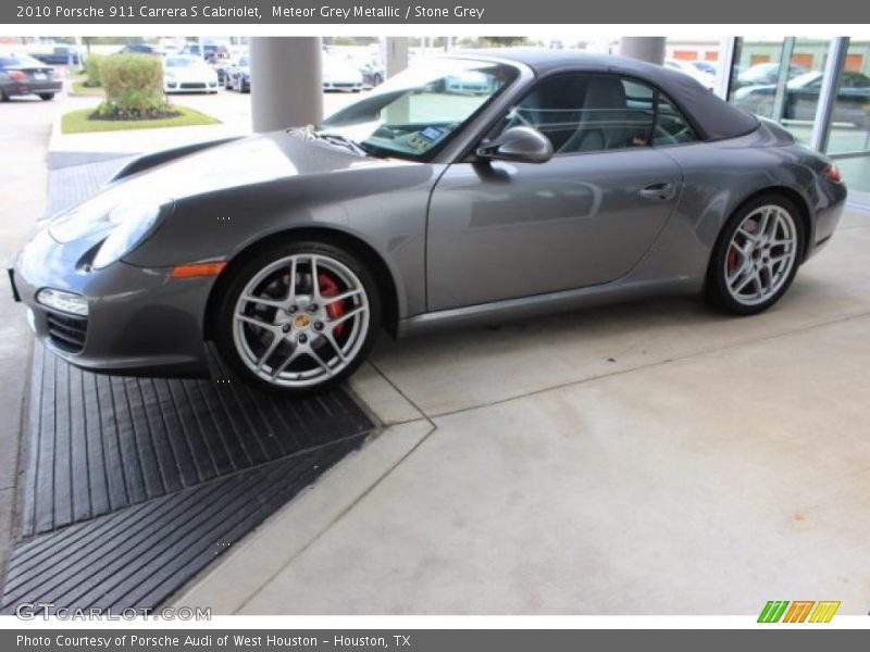 Meteor Grey Metallic / Stone Grey 2010 Porsche 911 Carrera S Cabriolet